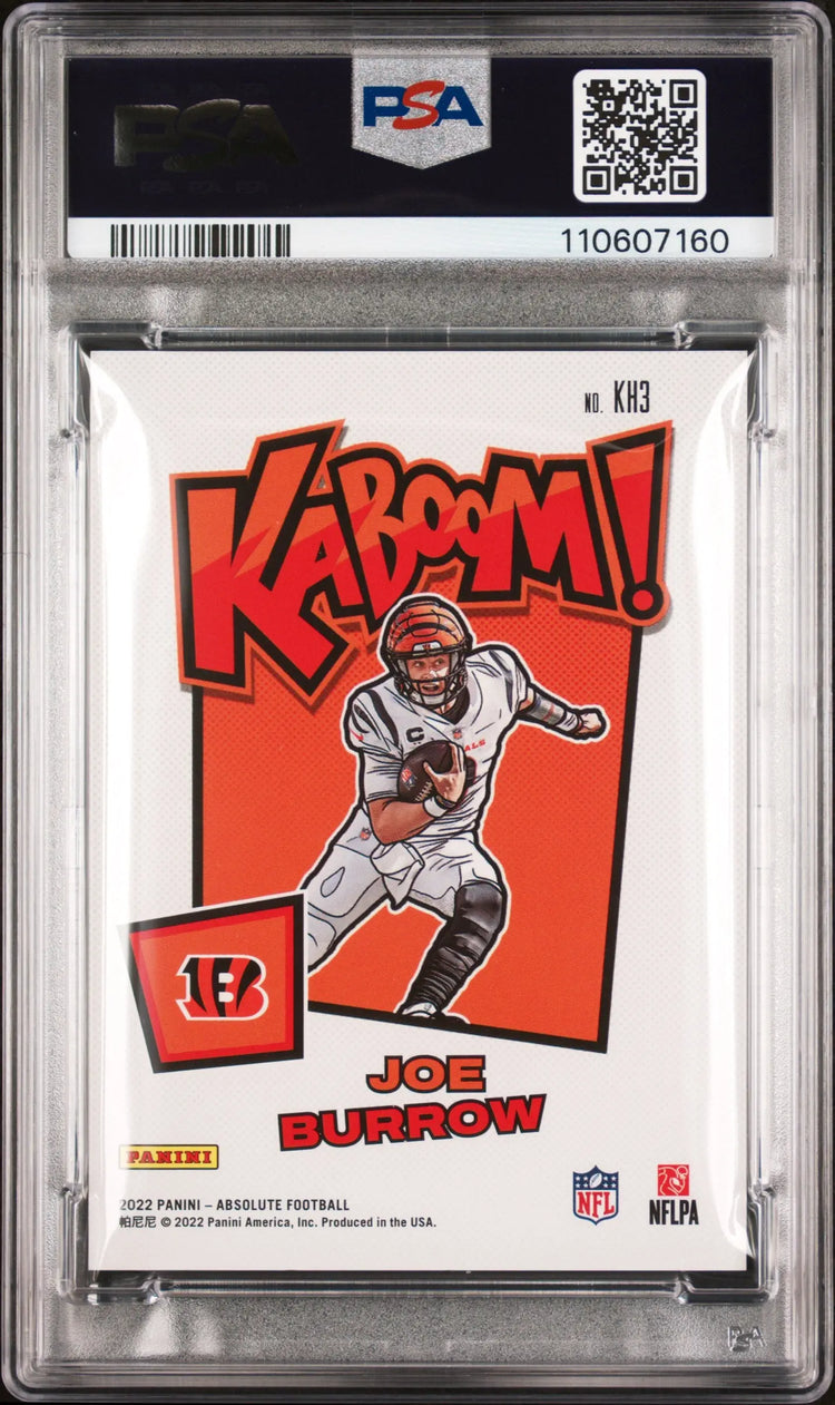 2022 Panini Absolute Football Kaboom! Horizontal Joe Burrow PSA 10 