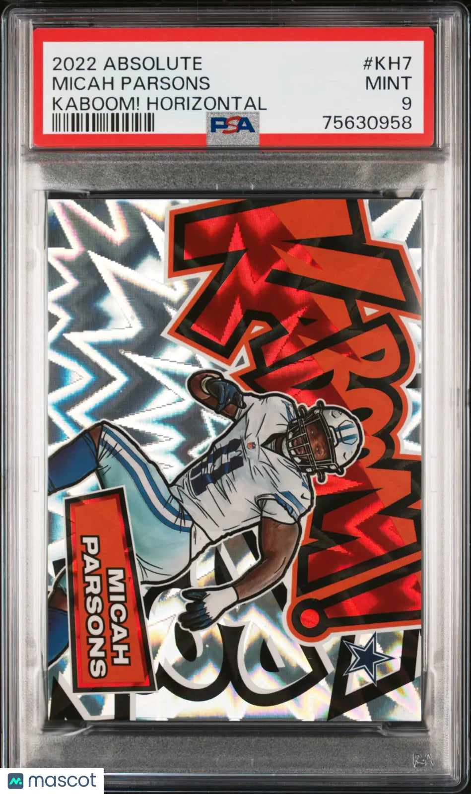 2022 Panini Absolute Kaboom! Horizontal Micah Parsons #KH7 PSA 9 