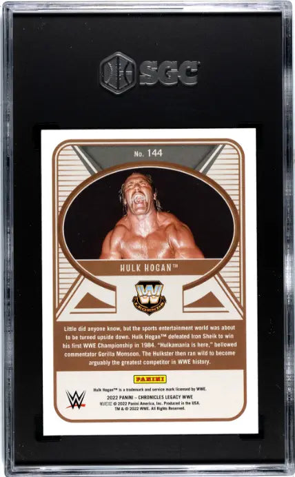 2022 Panini Chronicles WWE Hulk Hogan Legacy Red /199 SGC Authentic 
