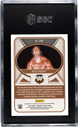 2022 Panini Chronicles WWE Hulk Hogan Legacy Red /199 SGC Authentic 