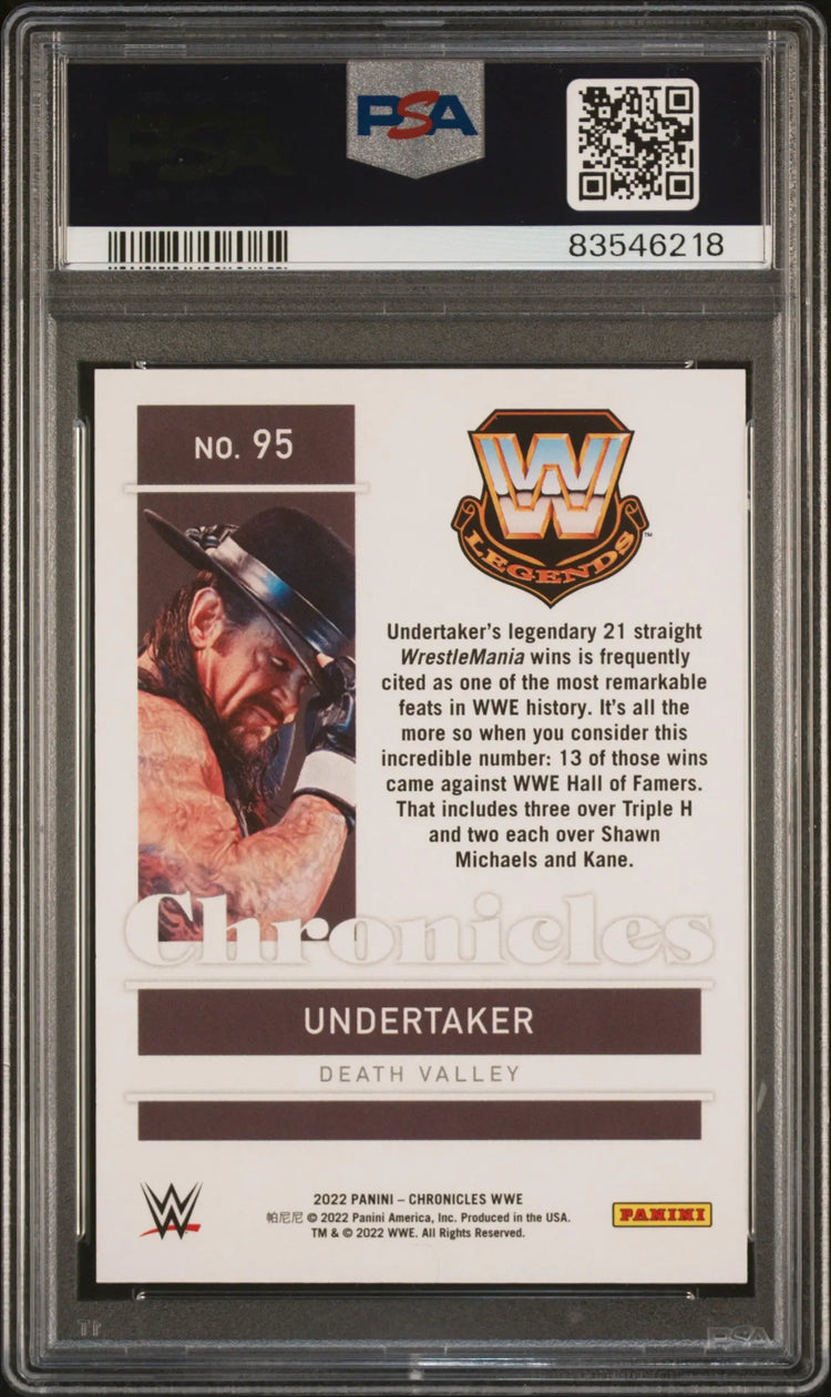 2022 Panini Chronicles WWE Undertaker Gold /10 PSA 9 