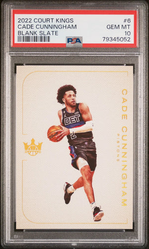 2022 Panini Court Kings Blank Slate Cade Cunningham PSA 10 