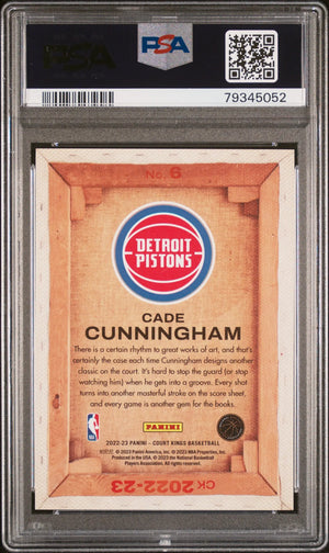 2022 Panini Court Kings Blank Slate Cade Cunningham PSA 10 