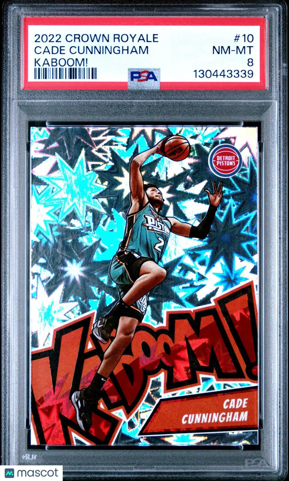 2022 Panini Crown Royale Kaboom! Cade Cunningham #10 PSA 8 