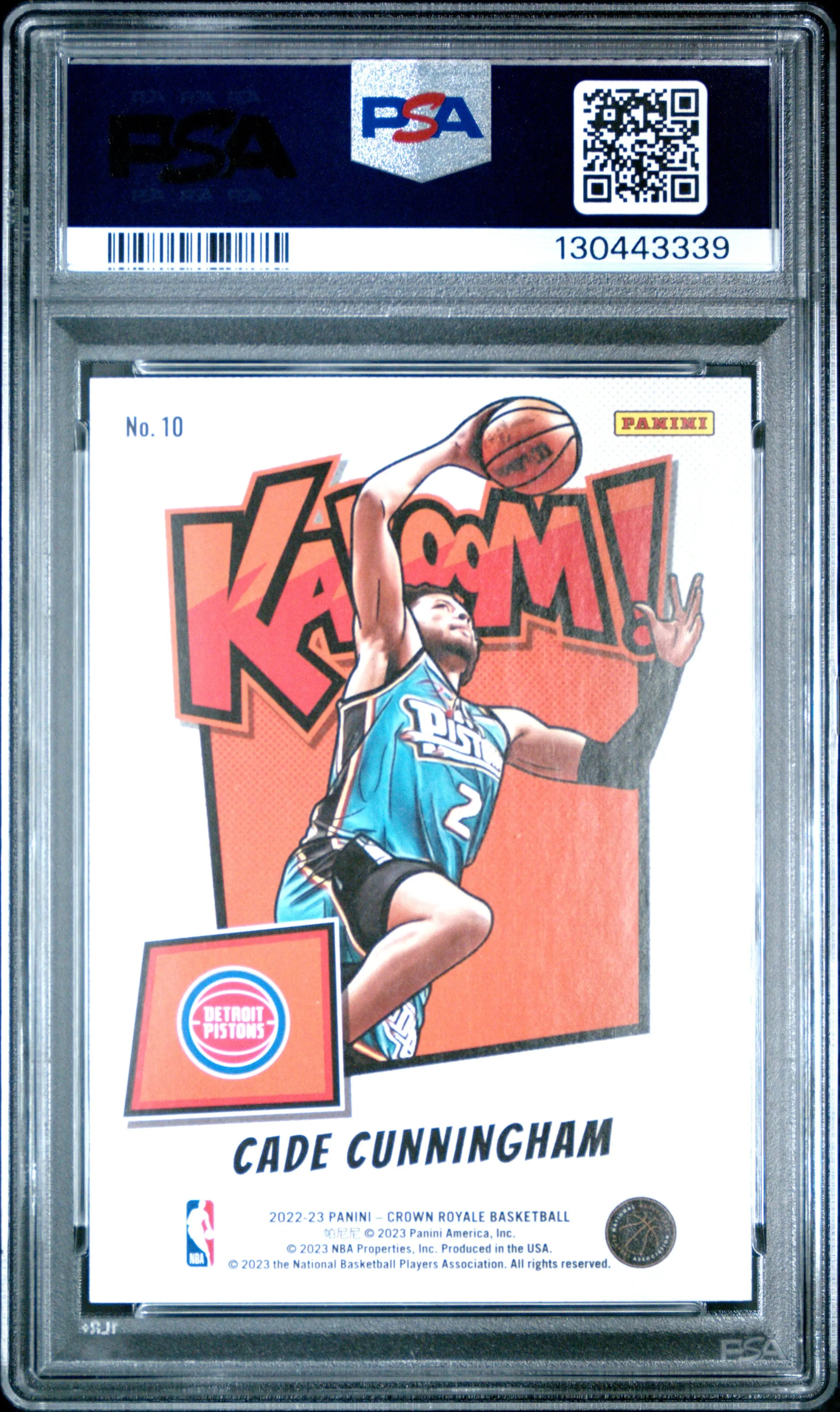 2022 Panini Crown Royale Kaboom! Cade Cunningham #10 PSA 8 