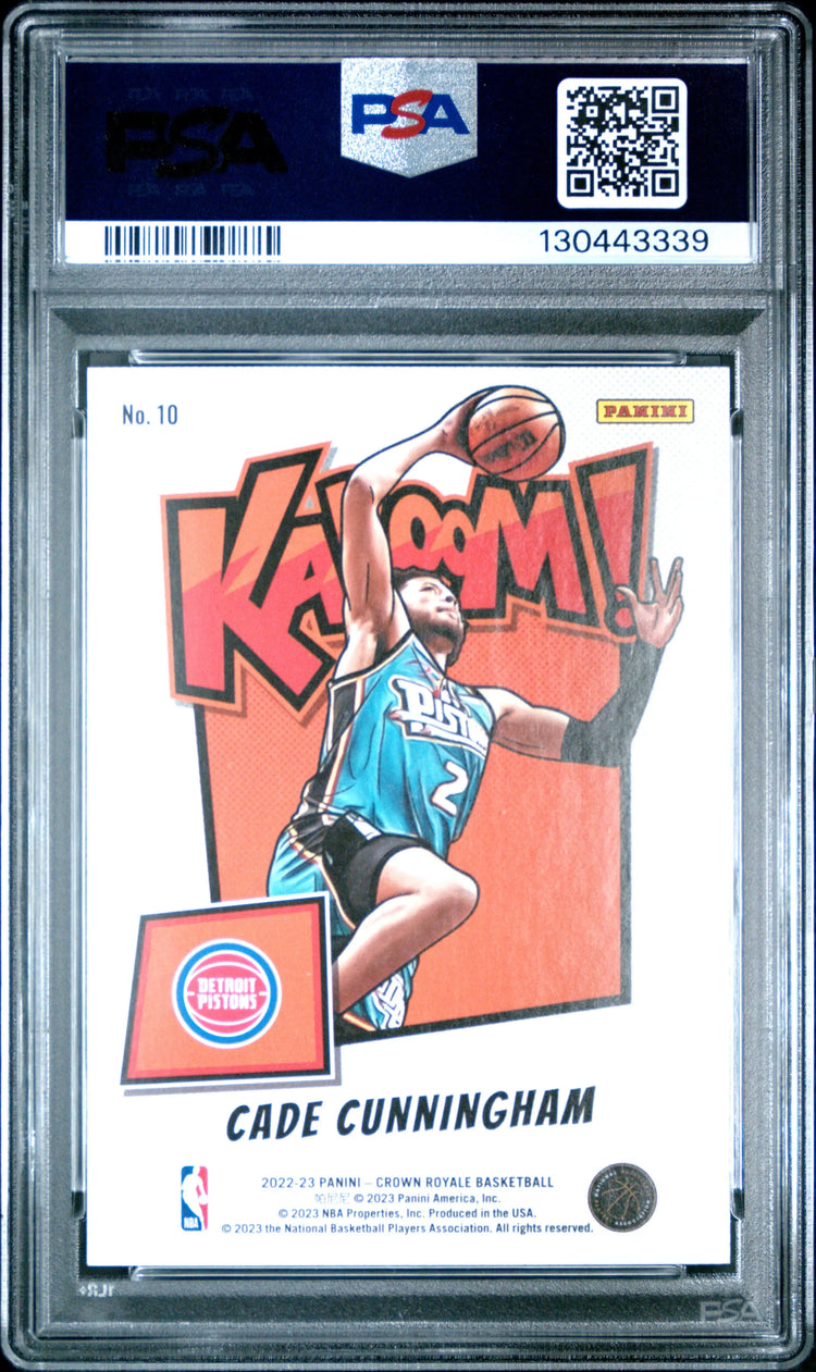 2022 Panini Crown Royale Kaboom! Cade Cunningham #10 PSA 8 
