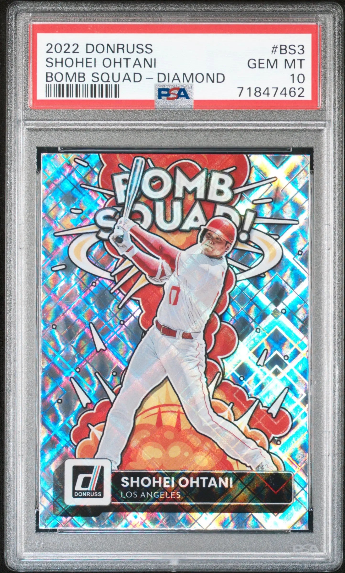 2022 Panini Donruss Bomb Squad Shohei Ohtani Diamond PSA 10 