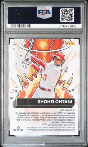 2022 Panini Donruss Bomb Squad Shohei Ohtani Diamond PSA 10 