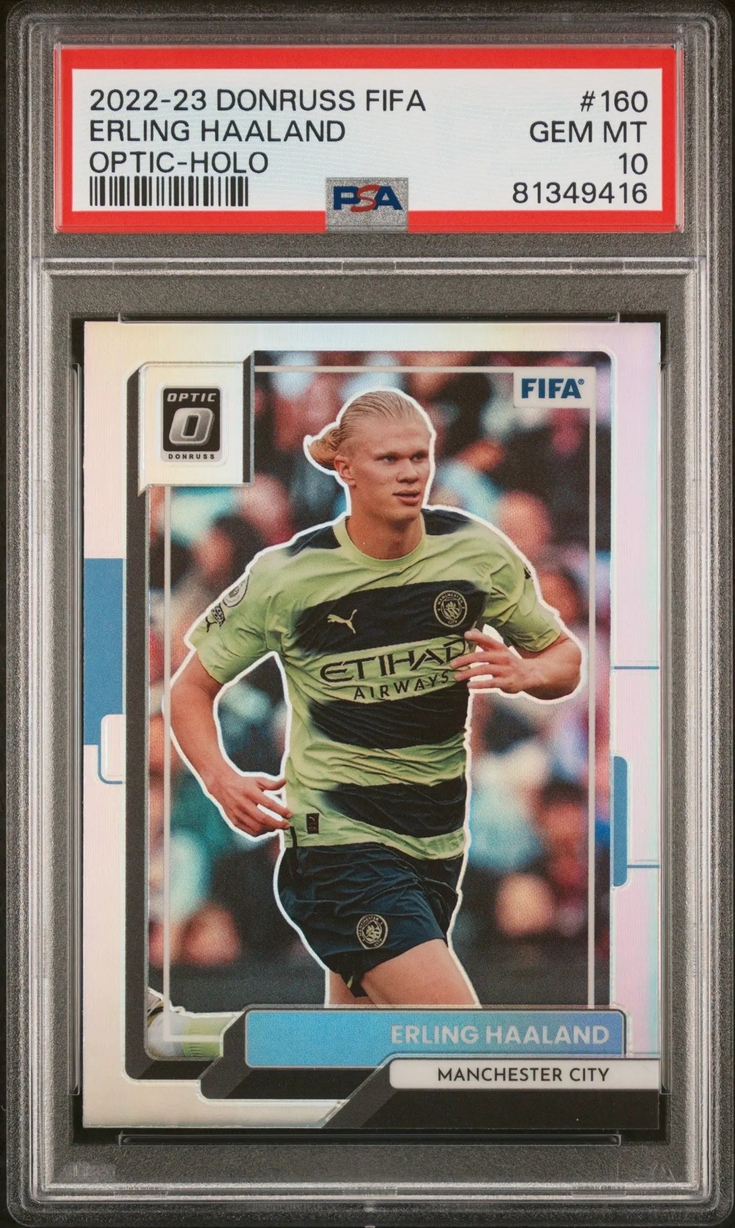 2022 Panini Donruss FIFA Erling Haaland  Optic Holo PSA 10 