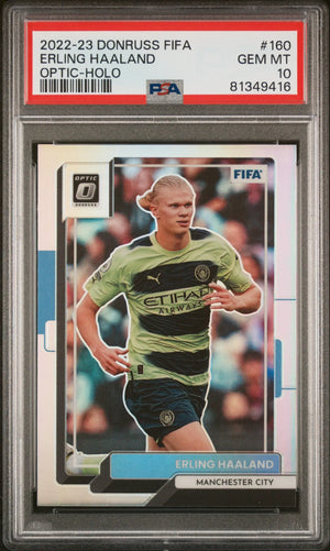 2022 Panini Donruss FIFA Erling Haaland  Optic Holo PSA 10 