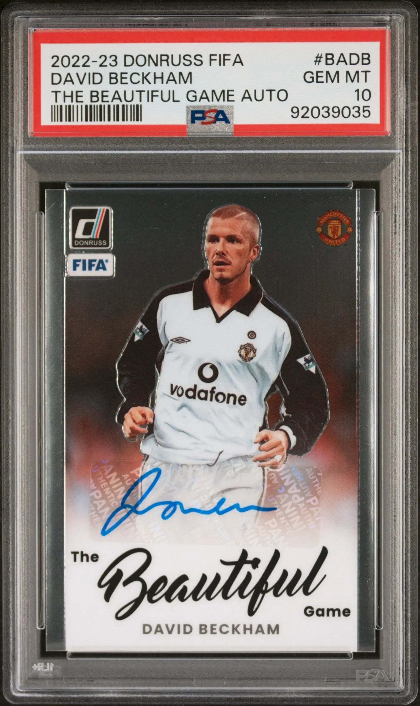 2022 Panini Donruss FIFA The Beautiful Game Autographs David Beckham Auto PSA 10 