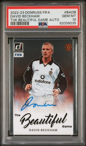 2022 Panini Donruss FIFA The Beautiful Game Autographs David Beckham Auto PSA 10 