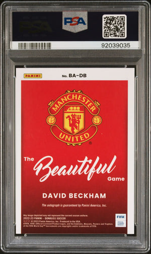 2022 Panini Donruss FIFA The Beautiful Game Autographs David Beckham Auto PSA 10 