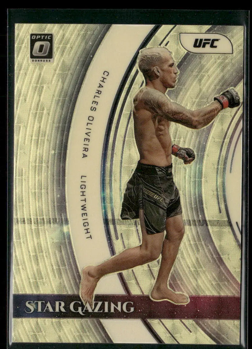 2022 Panini Donruss Optic UFC Gold Vinyl Star Gazing Charles Oliveira 1/1 /1 