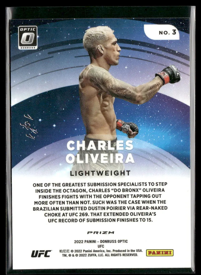 2022 Panini Donruss Optic UFC Gold Vinyl Star Gazing Charles Oliveira 1/1 /1 