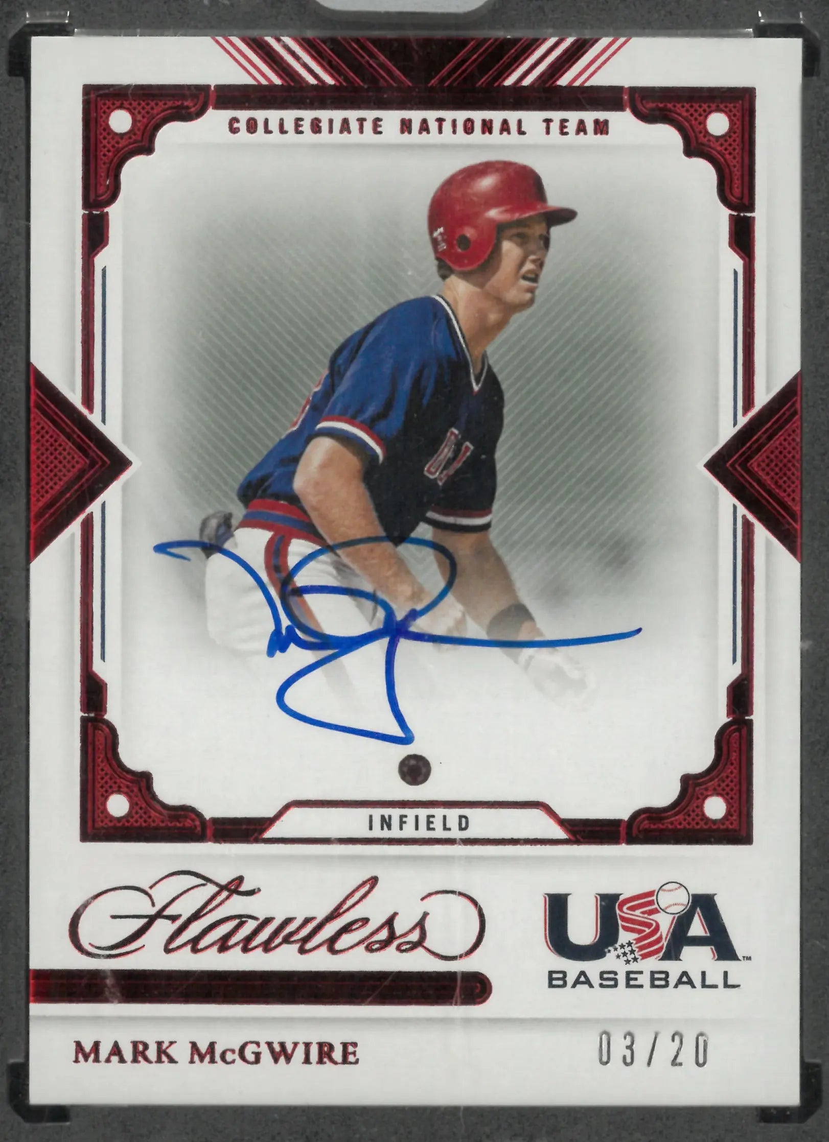 2022 Panini Flawless Autograph Collegiate National Team Mark McGwire Auto /20 