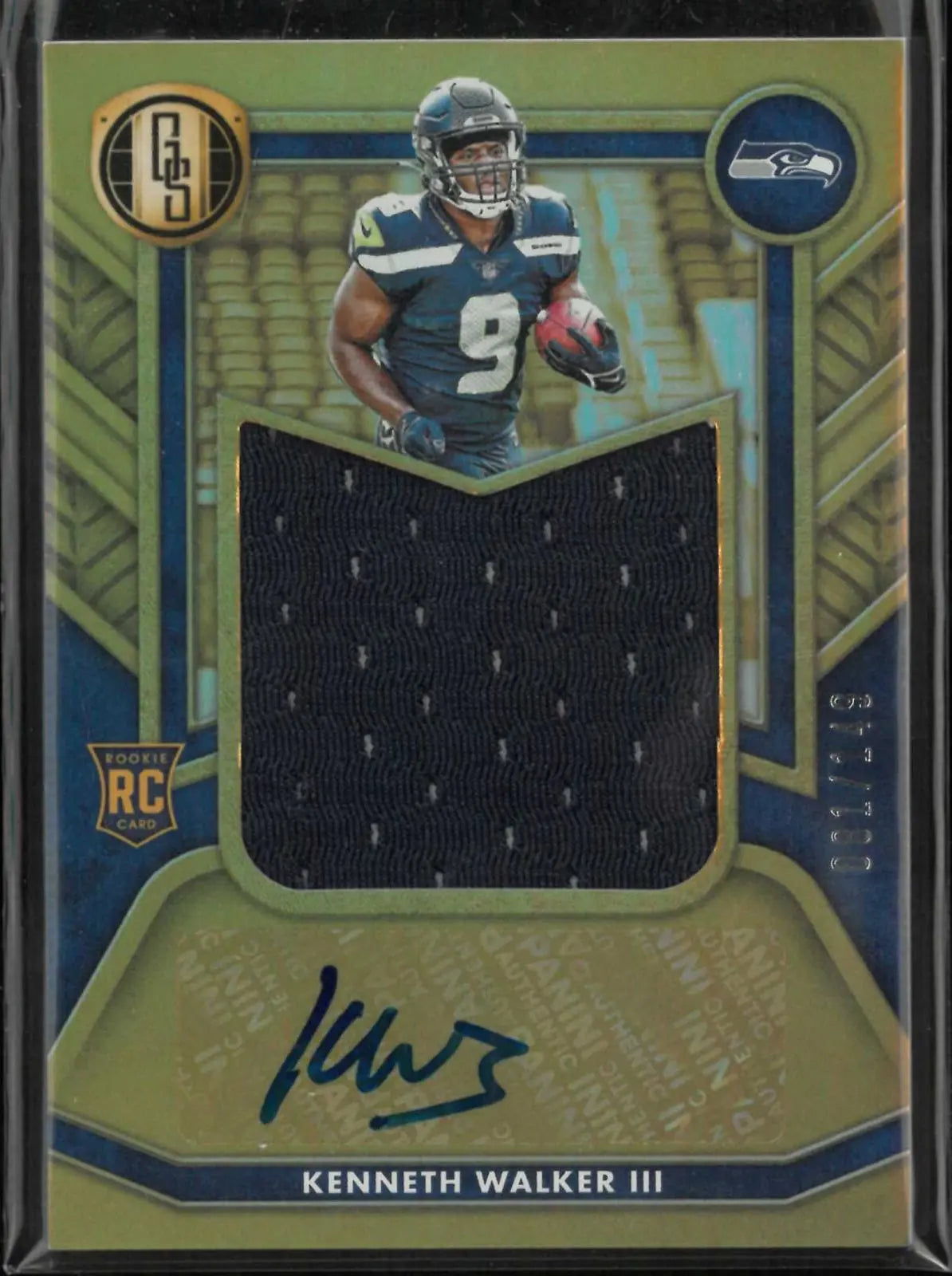 2022 Panini Gold Standard Rookie Patch Autograph Kenneth Walker III Auto /149 RC 