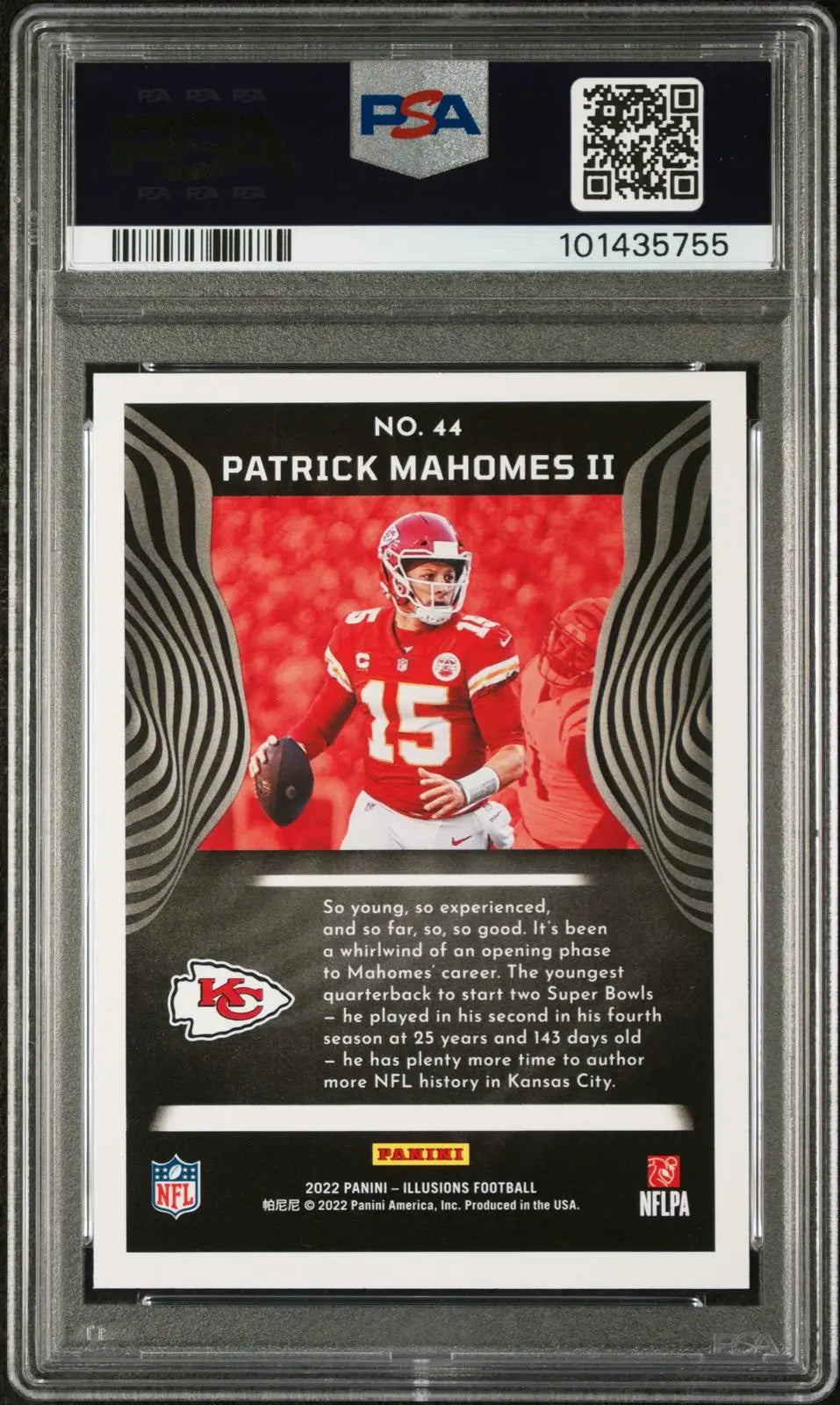 2022 Panini Illusions Patrick Mahomes II Starlight PSA 10 