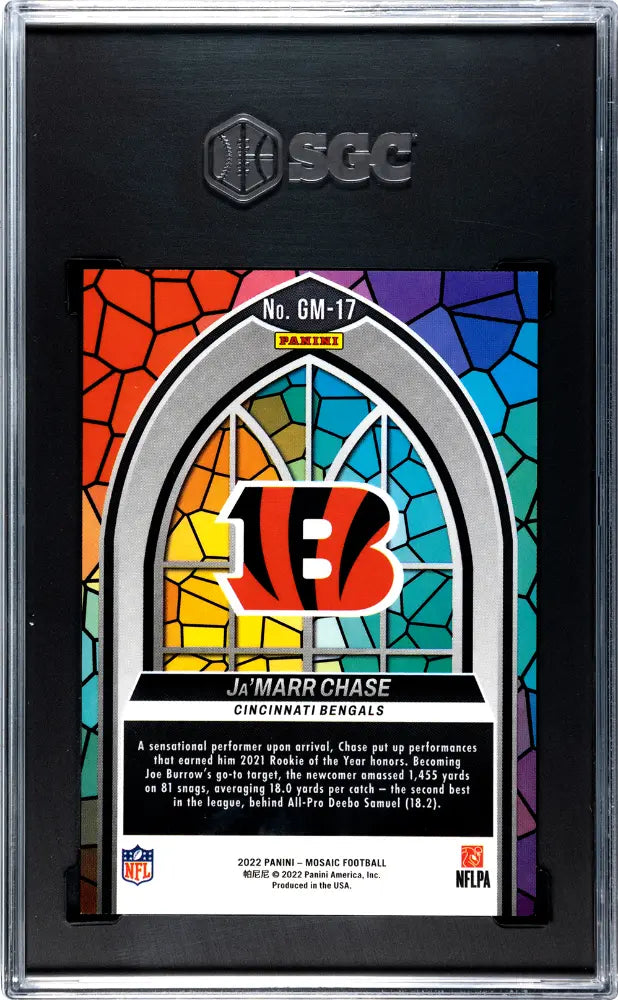 2022 Panini Mosaic Ja'marr Chase Glass SGC 10 