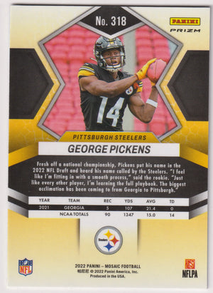 2022 Panini Mosaic Rookie George Pickens RC 