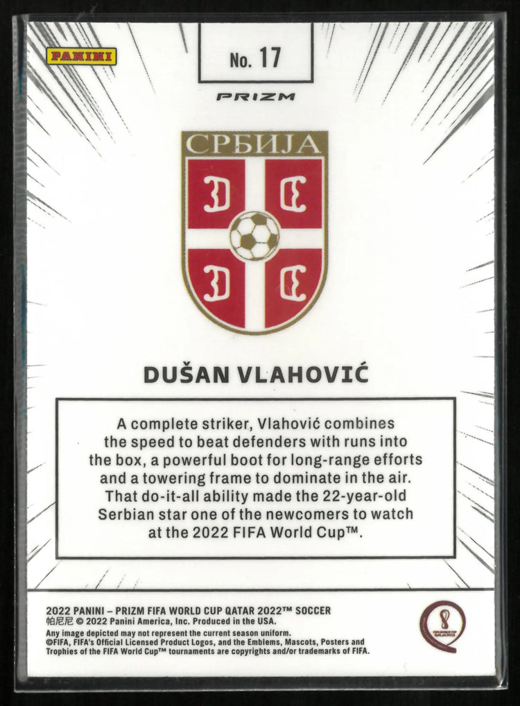 2022 Panini Prizm FIFA World Cup Qatar 2022 Dusan Vlahovic Manga 