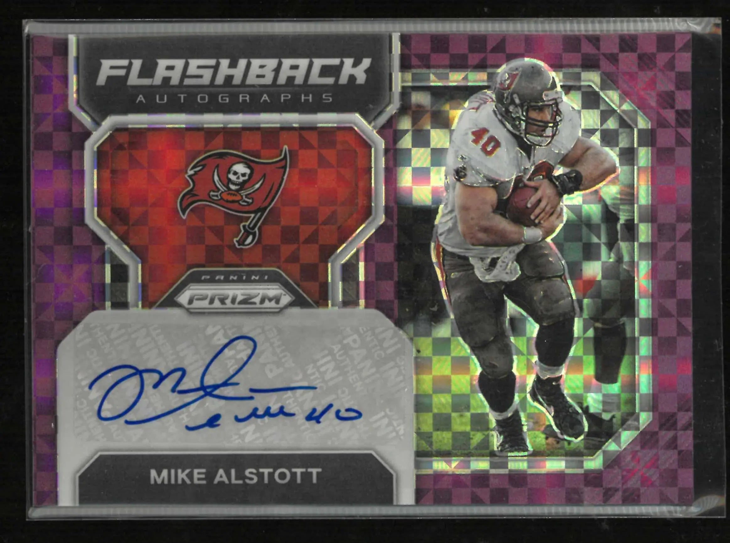 2022 Panini Prizm Flashback Autographs Mike Alstott Auto Purple Power /49 