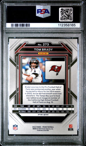2022 Panini Prizm Football Tom Brady #273 Green PSA 10 