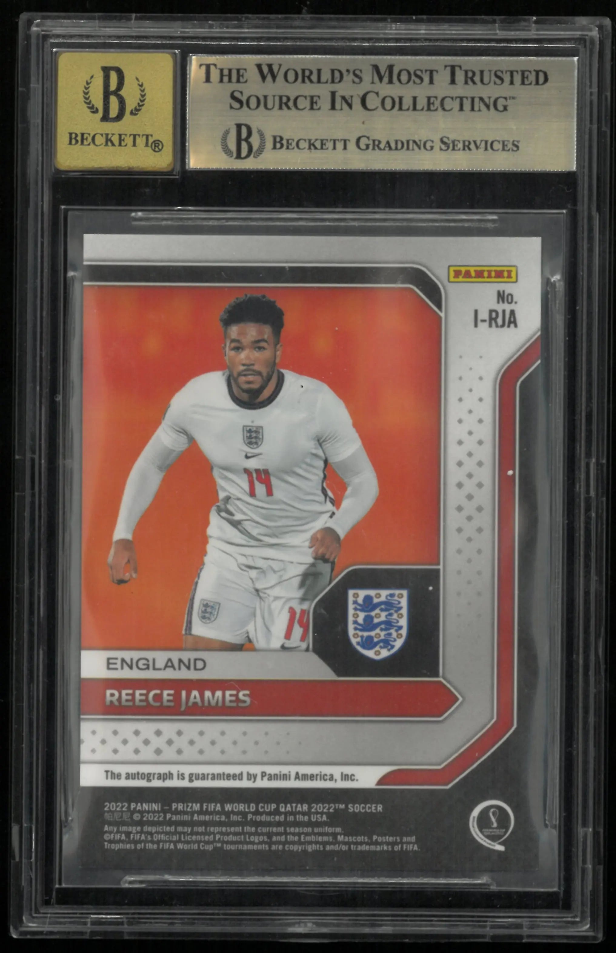 2022 Panini Prizm International Ink Autograph Reece James Auto BGS 9.5 Auto 10 