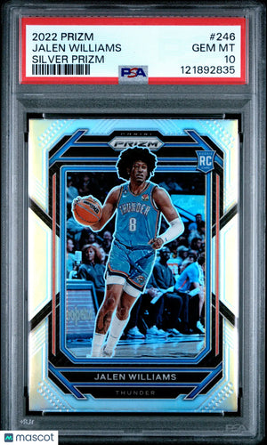 2022 Panini Prizm Jalen Williams RC Rookie #246 Silver PSA 10 