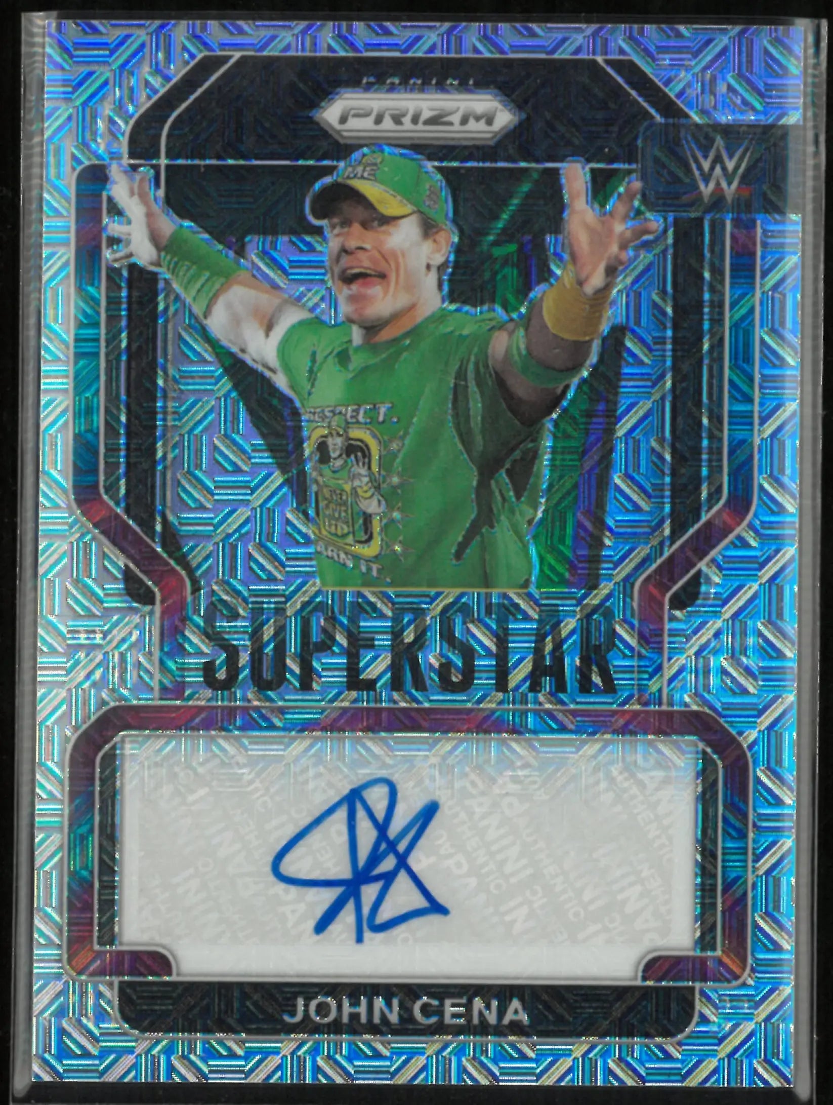 2022 Panini Prizm John Cena Superstar Refractor Autograph 12/25 