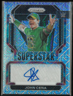 2022 Panini Prizm John Cena Superstar Refractor Autograph 12/25 