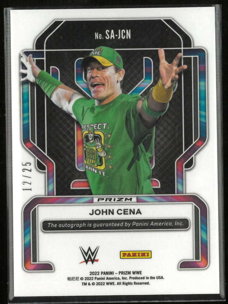 2022 Panini Prizm John Cena Superstar Refractor Autograph 12/25 