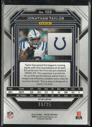 2022 Panini Prizm Jonathan Taylor Blue Shimmer /25 