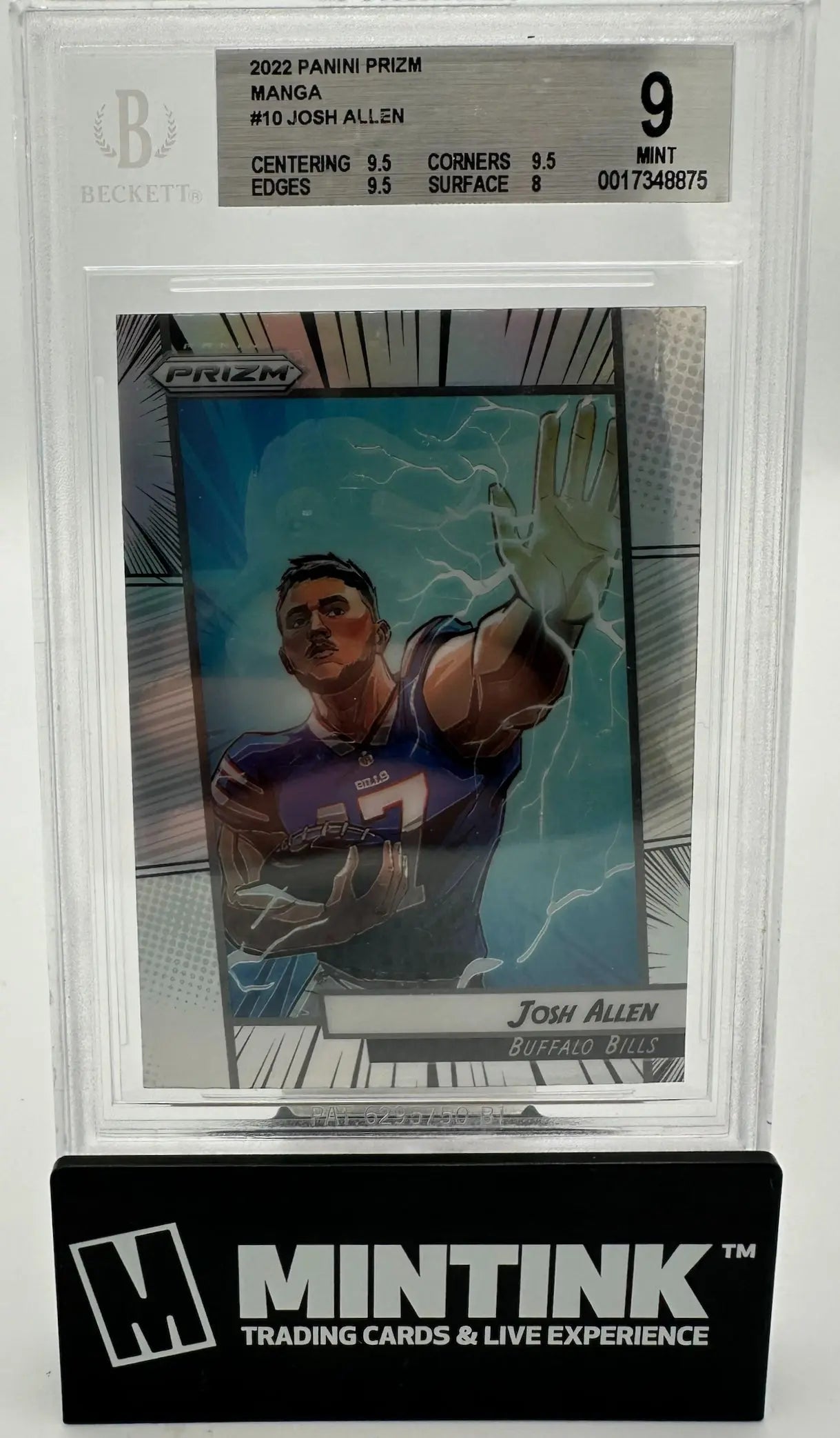 2022 Panini Prizm Manga Josh Allen BGS 9 