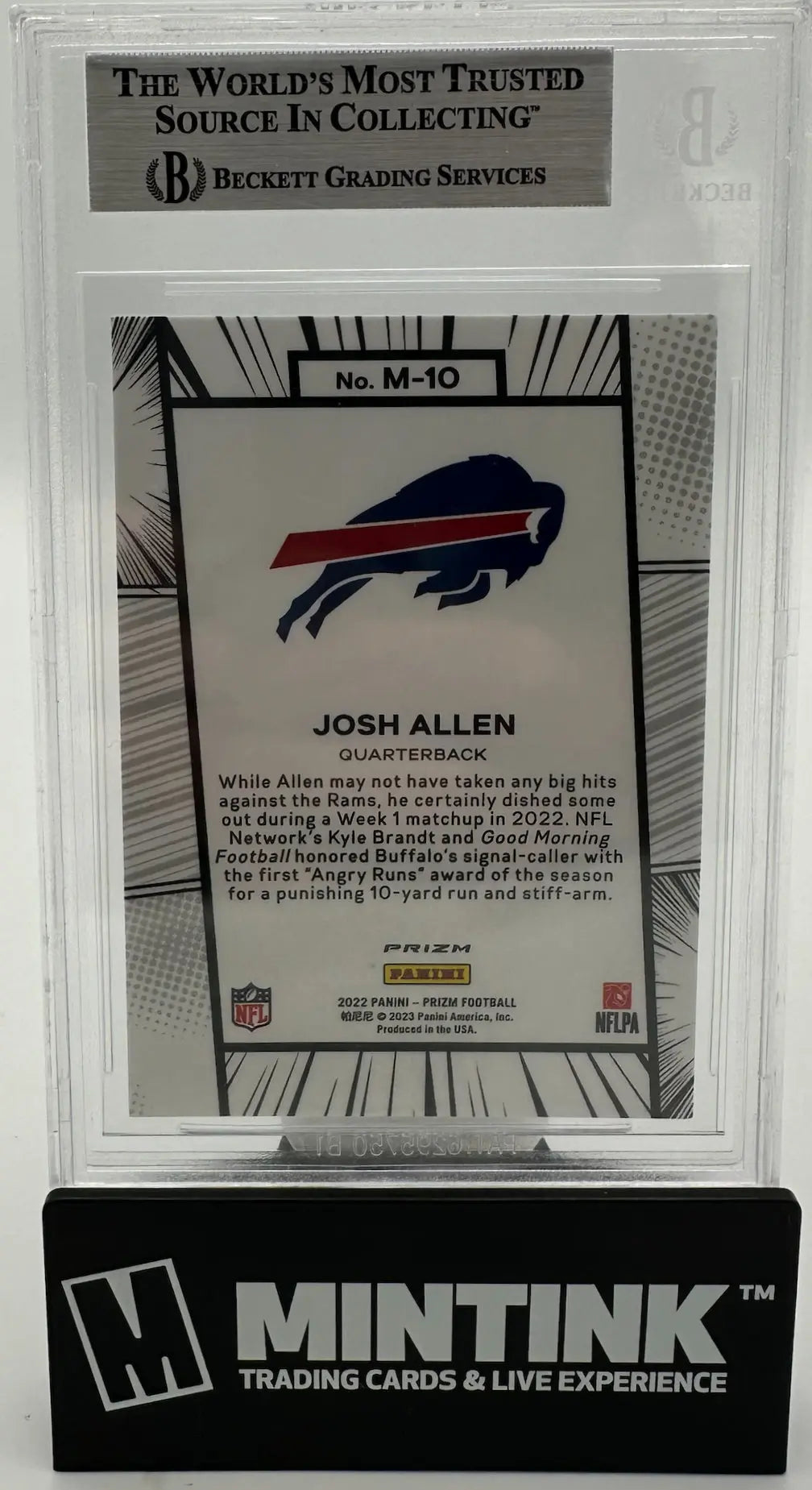 2022 Panini Prizm Manga Josh Allen BGS 9 
