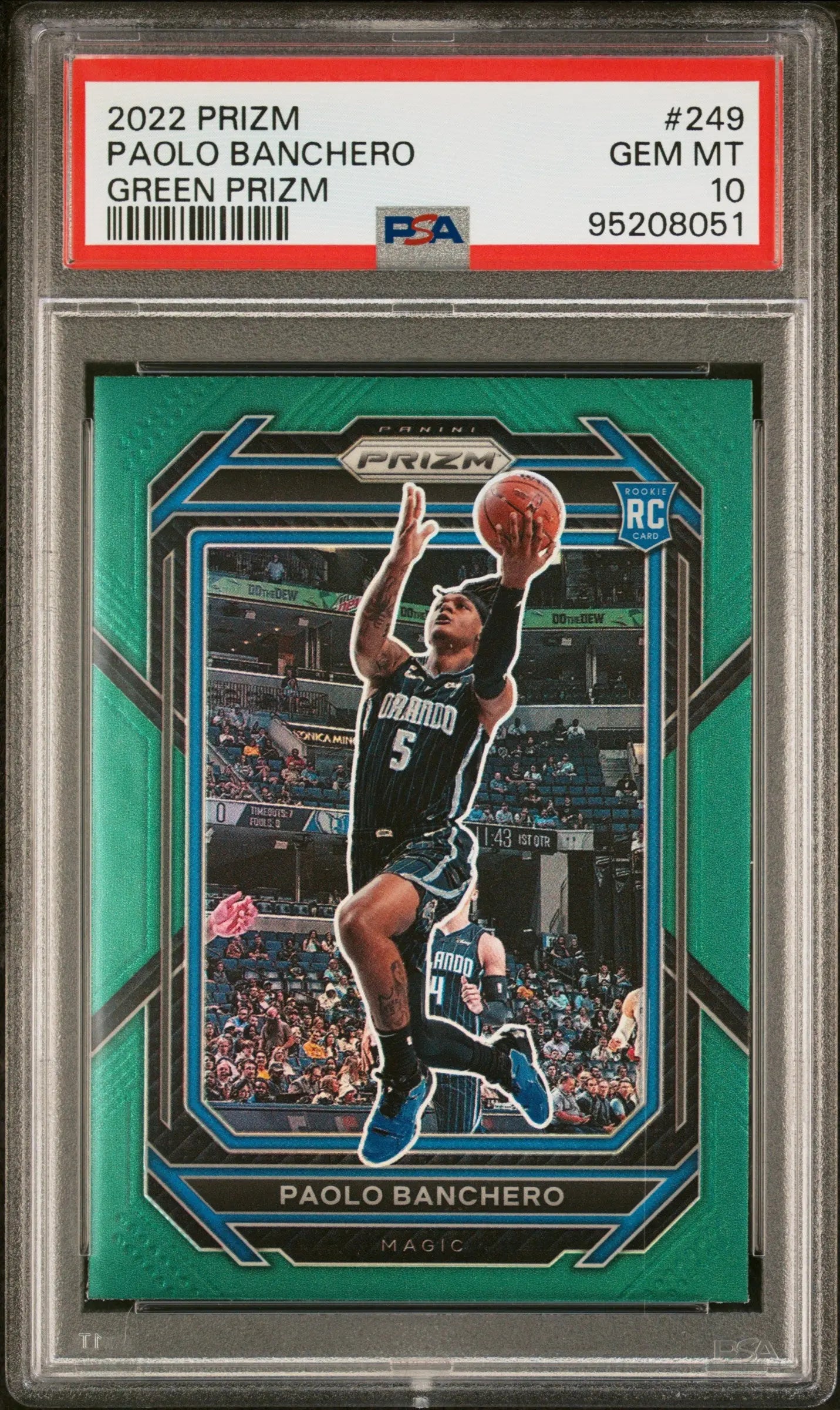 2022 Panini Prizm Rookie Paolo Banchero Green RC PSA 10 