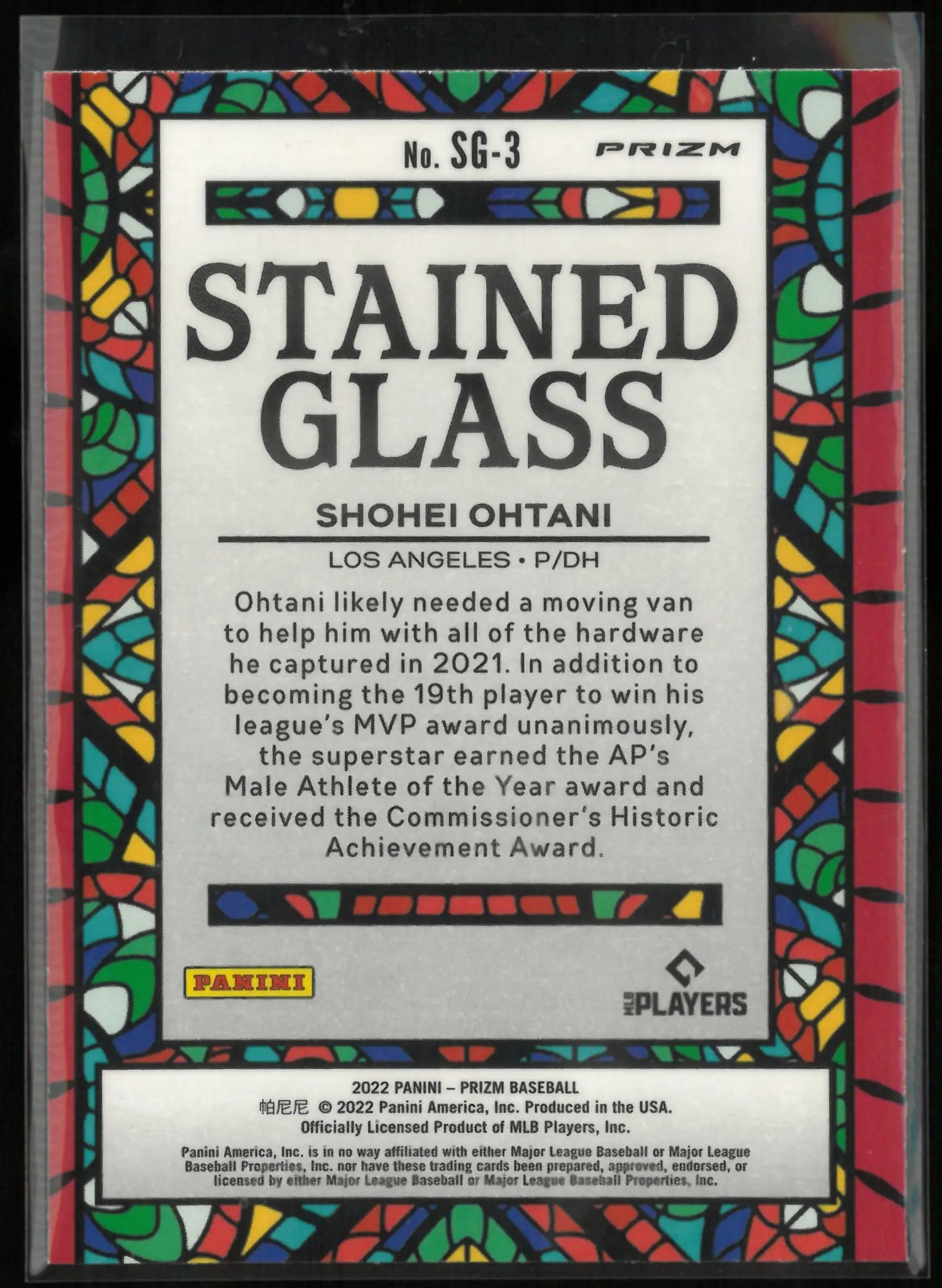 2022 Panini Prizm Stained Glass Shohei Ohtani 
