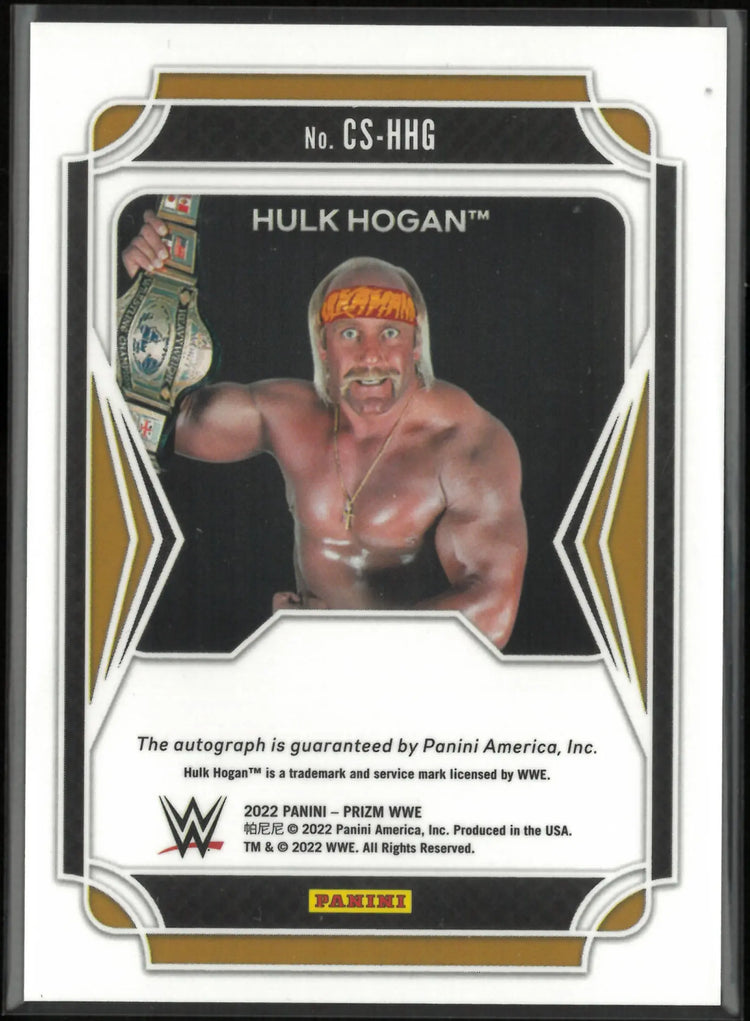 2022 Panini Prizm WWE Champion Autograph Hulk Hogan Auto 