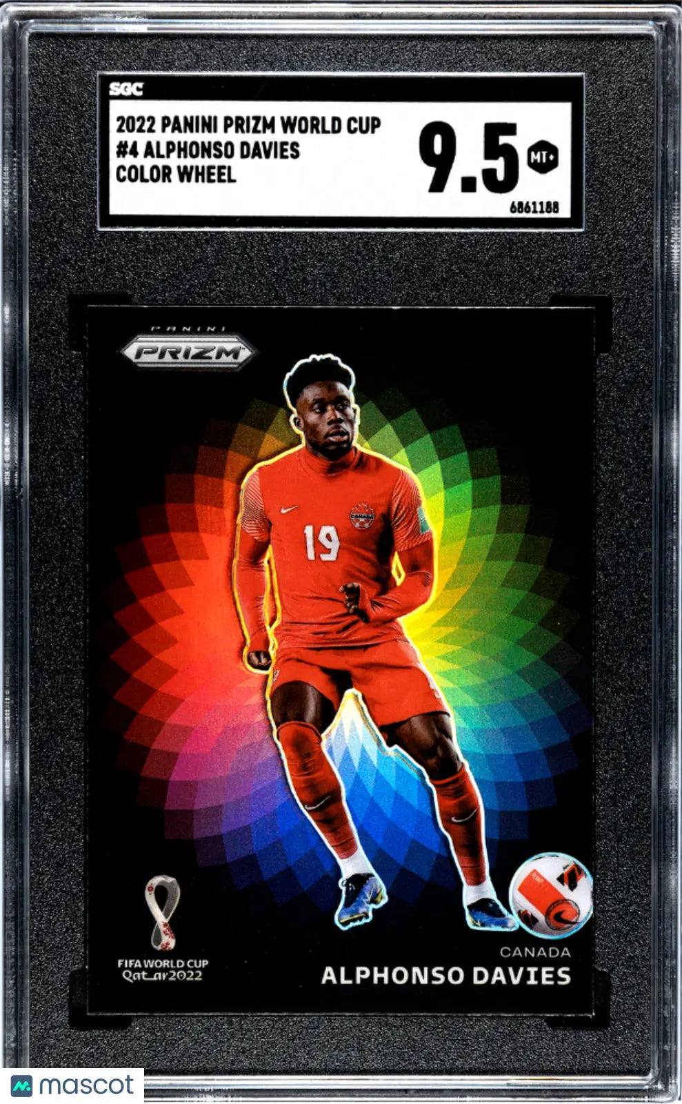 2022 Panini Prizm World Cup Alphonso Davies Color Wheel SGC 9.5 SSP #4 