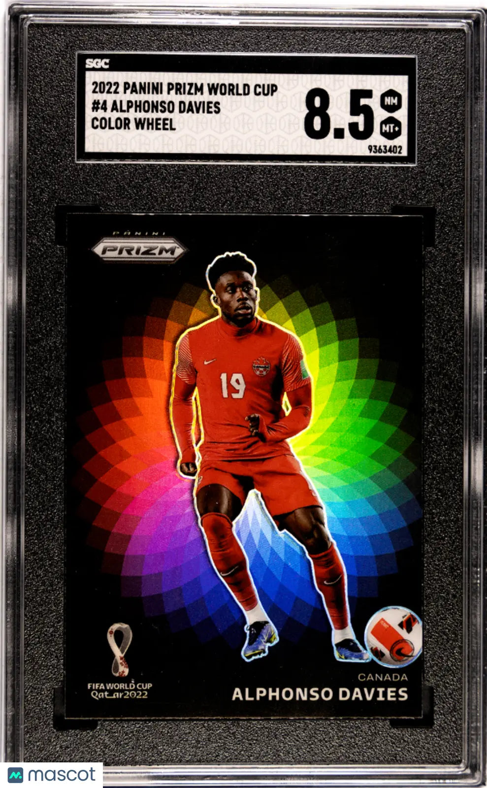 2022 Panini Prizm World Cup Alphonso Davies #4 Color Wheel SGC 8.5 