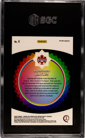 2022 Panini Prizm World Cup Alphonso Davies #4 Color Wheel SGC 8.5 