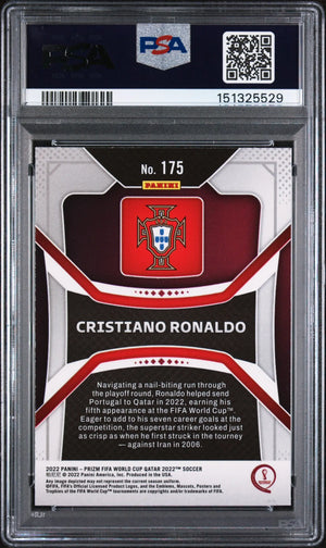 2022 Panini Prizm World Cup Qatar Cristiano Ronaldo #175 PSA 8 