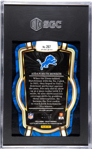 2022 Panini Select Club Level White Die Cut Rookie Aidan Hutchinson /49 SGC 10 