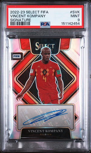 2022 Panini Select FIFA Signatures Autograph Vincent Kompany Auto PSA 9 