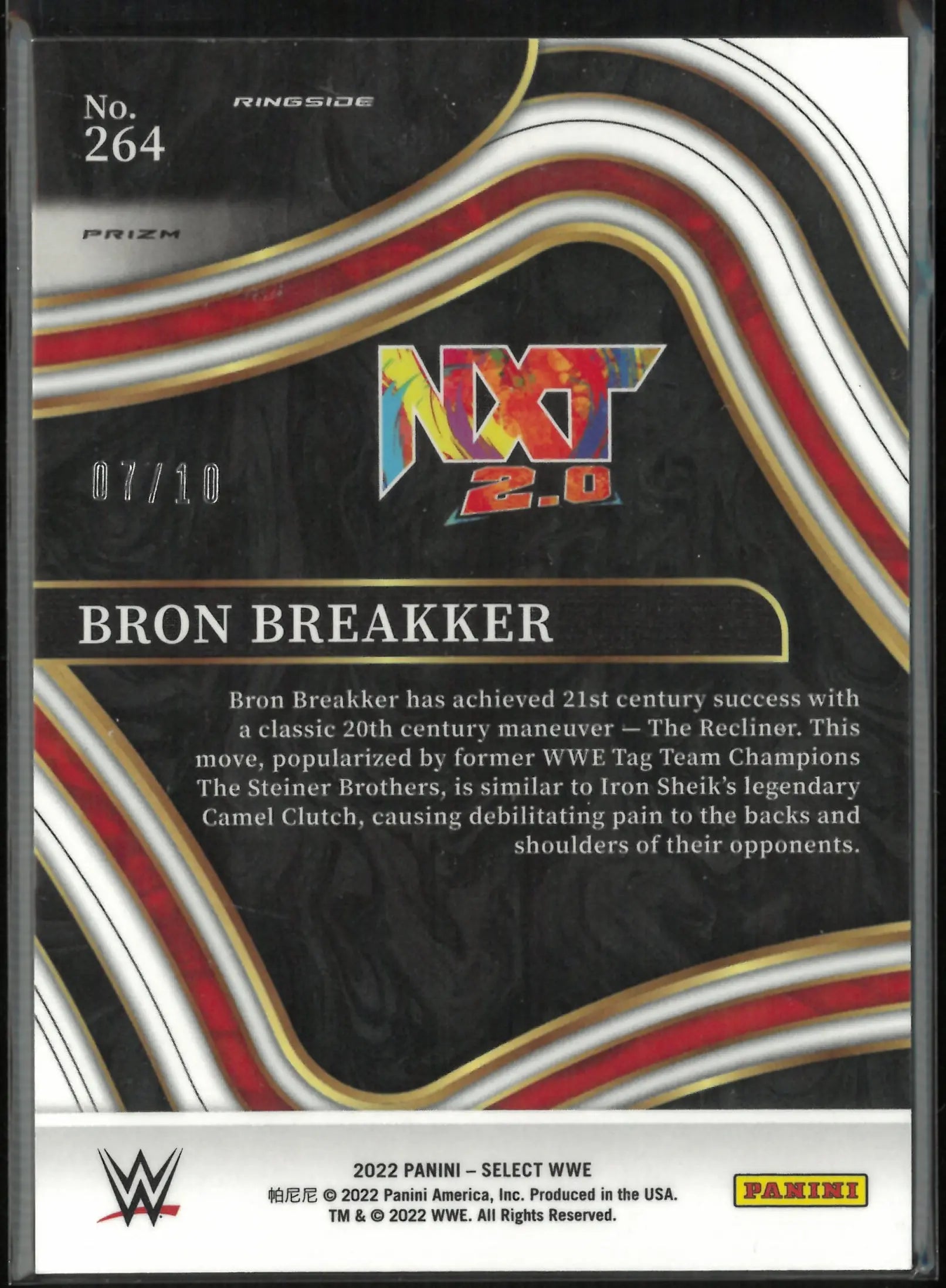 2022 Panini Select NXT 2.0 Bron Breaker Gold Wave Rookie RC /10 