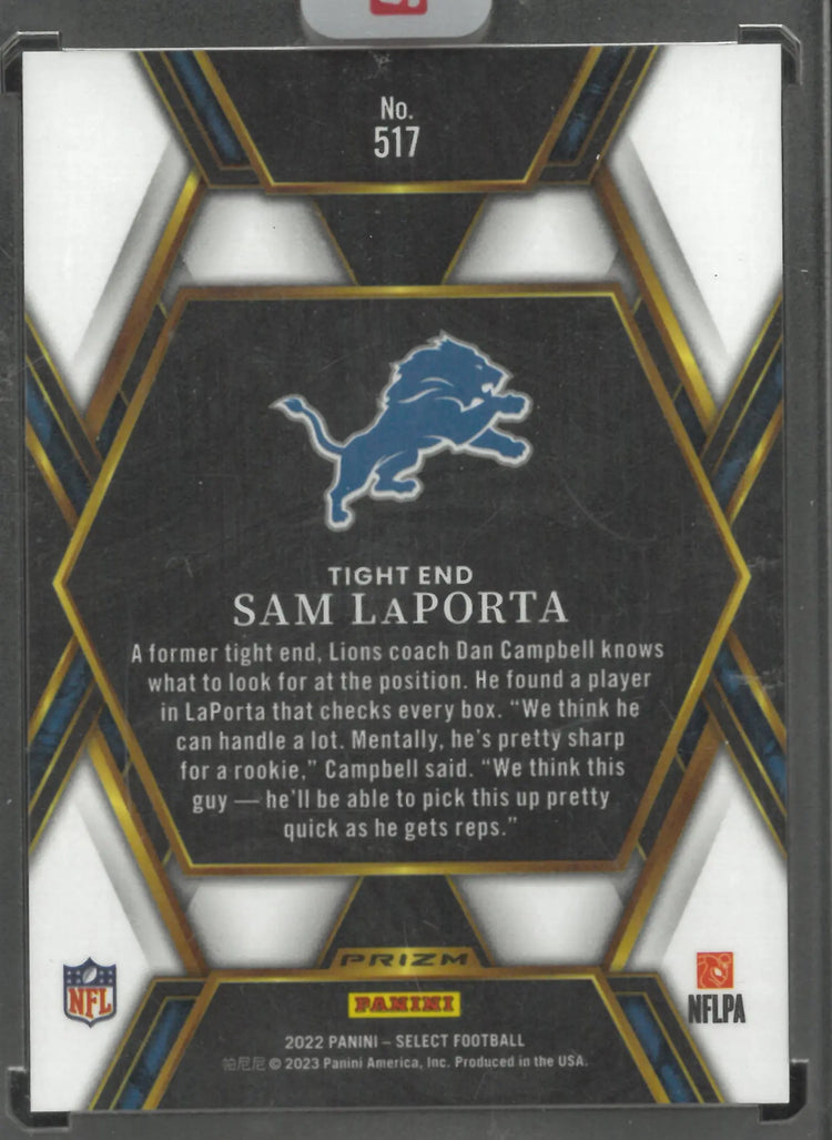 2022 Panini Select Rookie Sam LaPortra RC 
