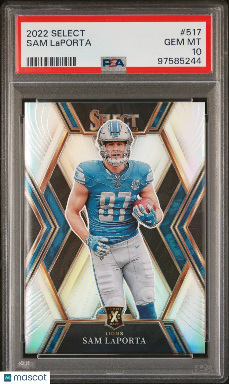 2022 Panini Select Sam Laporta XRC Rookie #517 PSA 10 