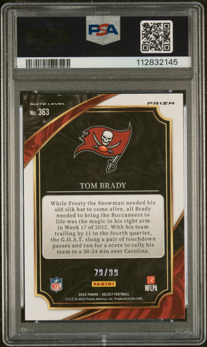 2022 Panini Select Tom Brady Blue Prizm /99 PSA 9 