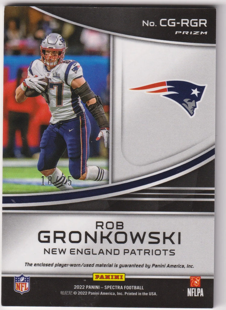 2022 Panini Spectra Championship Gear Patch Rob Gronkowski Mojo /25 