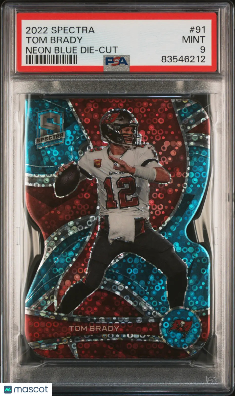 2022 Panini Spectra Football Tom Brady Neon Blue Die Cut PSA 9 /50 